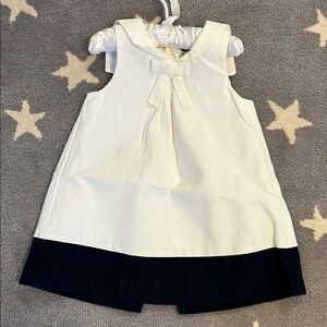 Jacadi Elegant Cream and Navy Kids Dress